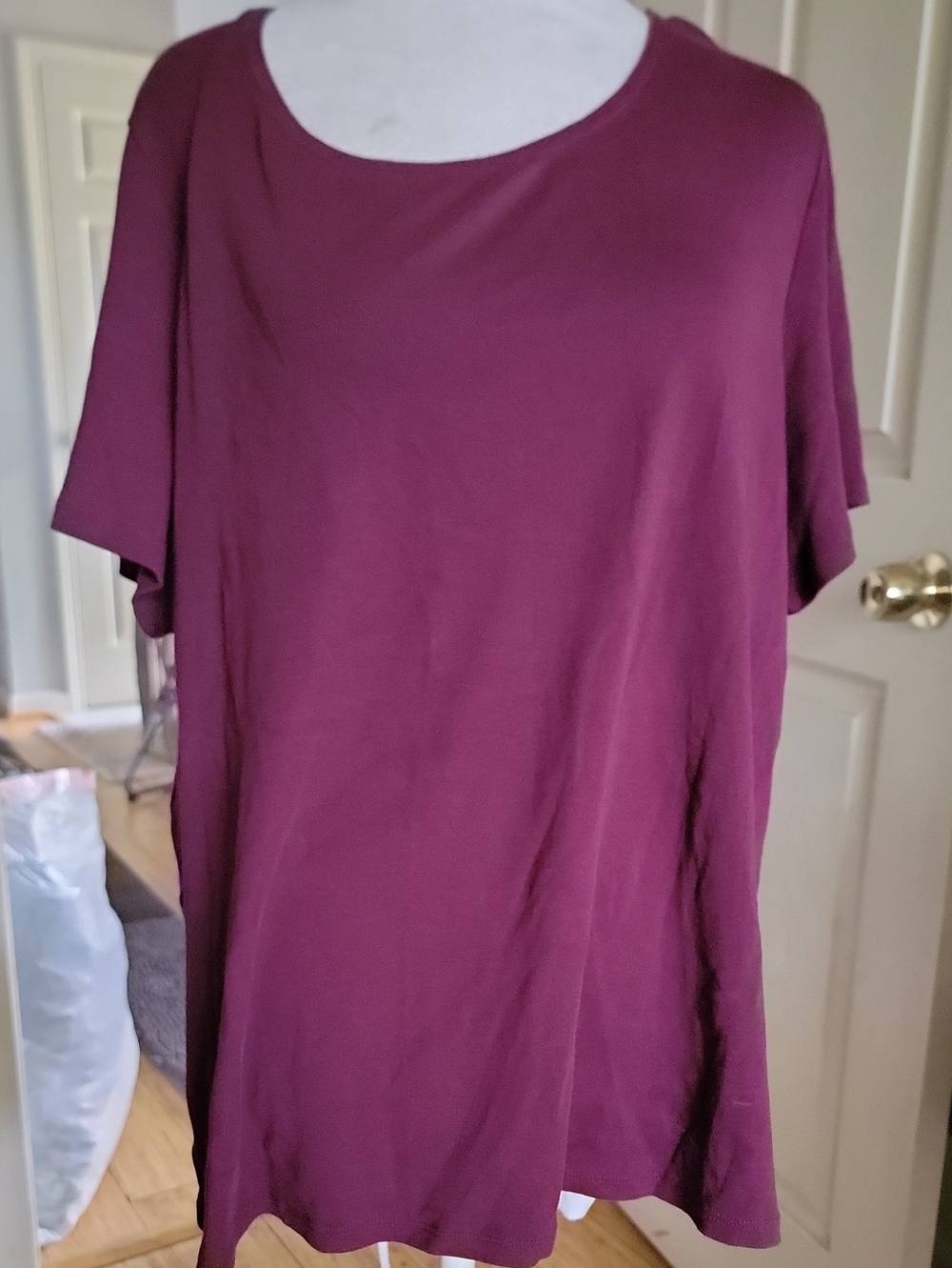Style & Co. Short Sleeve Tunic Top - Plum
